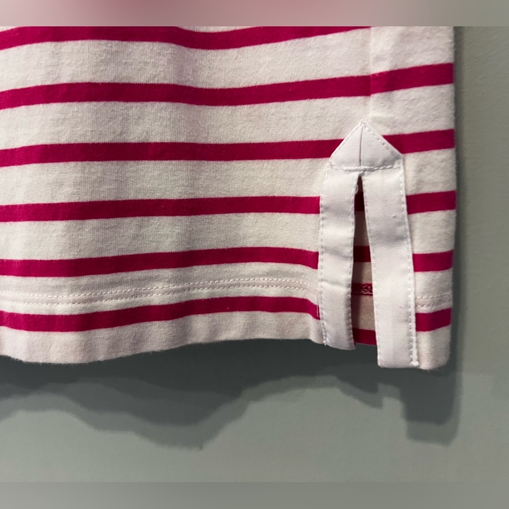 Vineyard Vines Pink and White Striped Long Sleeve Casual Dress - Picture 5 of 6